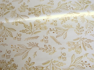 Teplákovina druk cyfrowy złote gałązki