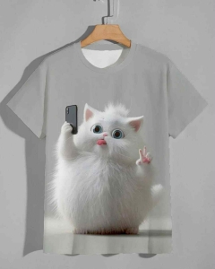 Teplákovina druk cyfrowy kociak - panel 85x180