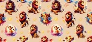 Dresówka pętelka druk cyfrowy lwy