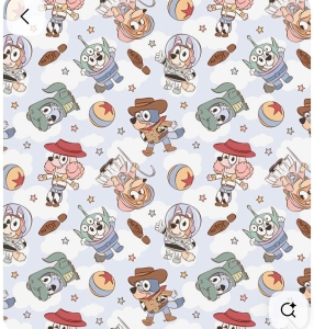 Dresówka pętelka druk cyfrowy pieski cowboy 