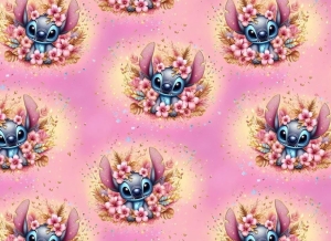 Dresówka pętelka druk cyfrowy stich róż