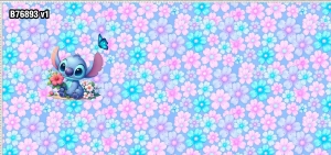 Teplákovina druk cyfrowy stich kwiatuszki - panel 85x180