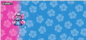 Teplákovina druk cyfrowy  stich duży kwiat - panel 85x180 