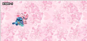 Teplákovina druk cyfrowy stich różowe tło - panel 85x180 