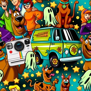 Dresówka pętelka druk cyfrowy mystery machine