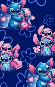 Dresówka pętelka druk cyfrowy stich granat tło