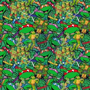 Jersey  druk cyfrowy żółwie