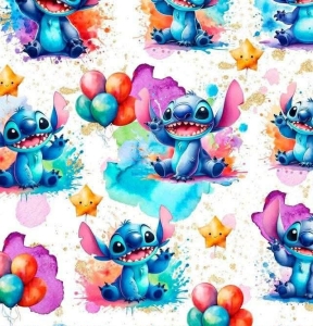 Dresówka pętelka druk cyfrowy stich baloniki