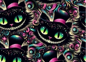 Jersey  druk cyfrowy kocur w kapeluszu