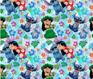 Dresówka pętelka druk cyfrowy stich i lilo 