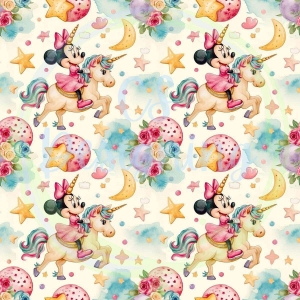 Dresówka pętelka cyfrowy myszka na jednorożcu