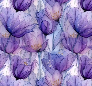 Jersey  druk cyfrowy tulipany