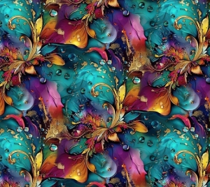 Jersey  druk cyfrowy abstrakcja