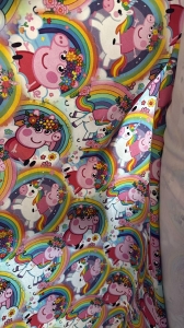 Dresówka pętelka druk cyfrowy świnka