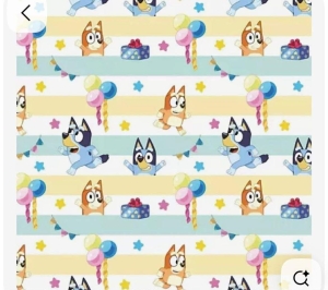 Dresówka pętelka druk cyfrowy pieski party