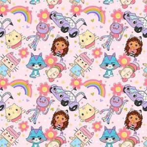 Dresówka pętelka druk cyfrowy Gabrysia autko