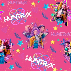 Dresówka pętelka cyfrowy demon fuksja