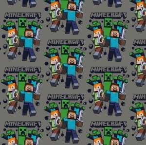 Dresówka pętelka druk cyfrowy craft szary