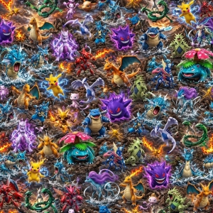 Dresówka pętelka druk cyfrowy pokemon