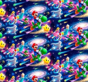 Dresówka pętelka druk cyfrowy mario