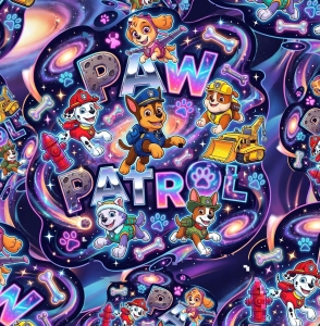 Dresówka pętelka druk cyfrowy paw